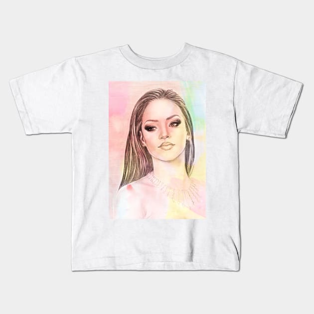 Rihanna Kids T-Shirt by Svetlana Pelin